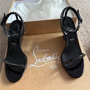 Christian Louboutin Black Spiked Heels